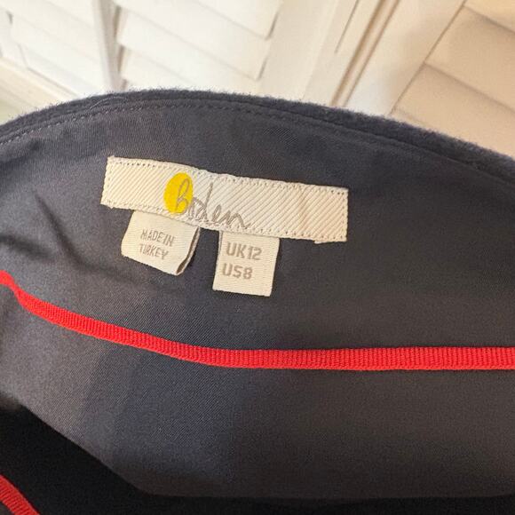 Boden Navy Button Wool Blend‎ Mini Skirt Size 8 - Picture 5 of 6